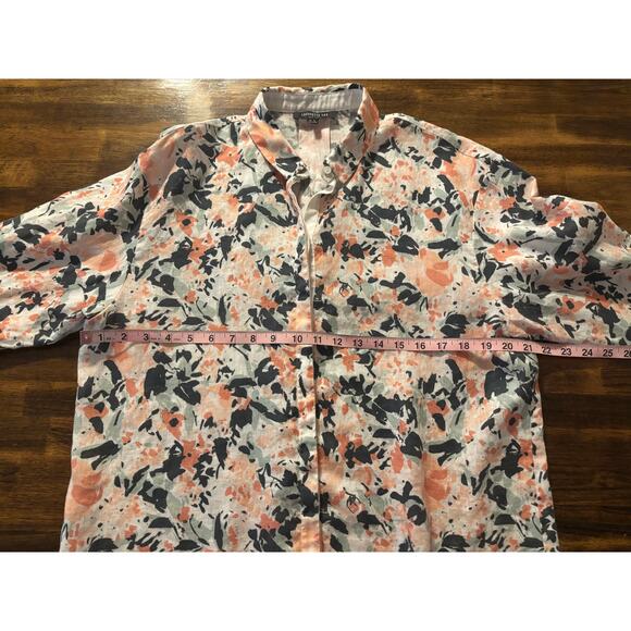 Lafayette 148 Women’s Large Shirt Button Up Blouse 100% Linen Collared - Picture 7 of 9